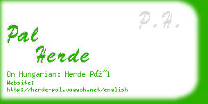 pal herde business card